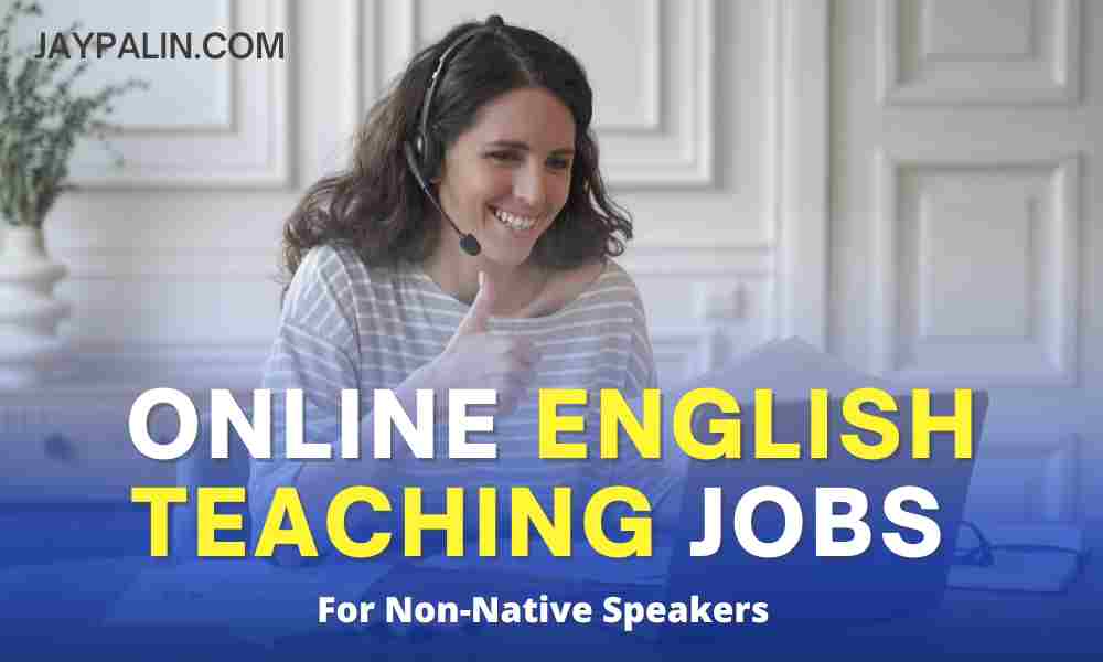 Woman with headset smiling in front of a laptop. Feature image for the article Online English teaching jobs for non-native speakers.